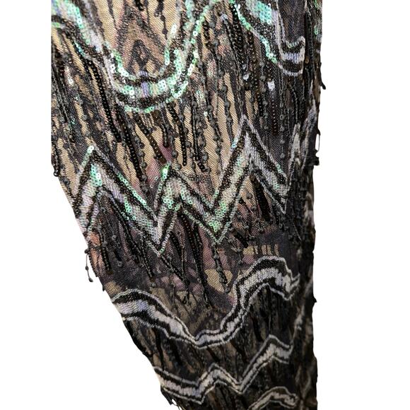 Zhivago Women's sequin gown Maxi Black Halter Party Dress Size XS - Picture 6 of 8